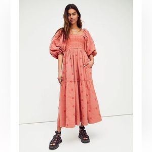 Free People Dahlia Embroidered Maxi Dress